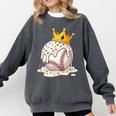 Baseball Drip Ice Cream Crown Melt Graphic Comfort Colors Sweatshirt Pepper Baseball Drip Ice Cream Crown Melt Graphic Comfort Colors Sweatshirt Pepper
