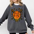 Baseball Drip Ice Cream Dripping Blaze Hunter Orange Camo Comfort Colors Sweatshirt Pepper Baseball Drip Ice Cream Dripping Blaze Hunter Orange Camo Comfort Colors Sweatshirt Pepper