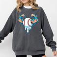 Baseball Drip Ice Cream Strong Character Comfort Colors Sweatshirt Pepper Baseball Drip Ice Cream Strong Character Comfort Colors Sweatshirt Pepper
