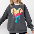 Baseball Drip Melting Ice Cream Baseball Heart Boys Girls Comfort Colors Sweatshirt Pepper Baseball Drip Melting Ice Cream Baseball Heart Boys Girls Comfort Colors Sweatshirt Pepper
