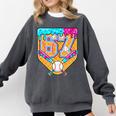 Baseball Drip Number 67 Ice Cream Home Plate Drip Comfort Colors Sweatshirt Pepper Baseball Drip Number 67 Ice Cream Home Plate Drip Comfort Colors Sweatshirt Pepper