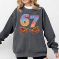 Baseball Drip Number 67 Player Six Seven Meme Comfort Colors Sweatshirt Pepper