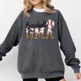 Baseball Gma Women BallPark Gma Baseball Mom Mother's Day Comfort Colors Sweatshirt Pepper