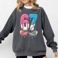 Baseball Ice Cream Drip 67 Hands Six Seven Boys Comfort Colors Sweatshirt Pepper