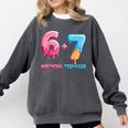 Baseball Ice Cream Drip 67 Official Teenager 13th Birthday Comfort Colors Sweatshirt Pepper