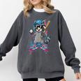Baseball Ice Cream Drip For Boys And Girls Batter Game Day Comfort Colors Sweatshirt Pepper