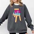 Baseball Ice Cream Drip Home Plate Glove Respect Drip 2 Side Comfort Colors Sweatshirt Pepper Baseball Ice Cream Drip Home Plate Glove Respect Drip 2 Side Comfort Colors Sweatshirt Pepper