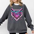 Baseball Ice Cream Drip Pitcher Filthy Comfort Colors Sweatshirt Pepper