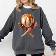 Baseball Ice Cream Drip Style Melting Ice Cream Youth Teen Comfort Colors Sweatshirt Pepper Baseball Ice Cream Drip Style Melting Ice Cream Youth Teen Comfort Colors Sweatshirt Pepper