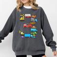 Baseball Ice Cream Drip Vehicles Youth Baseball Drip Premium Tri-Blend Comfort Colors Sweatshirt Pepper