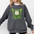 Baseball Icecream St Patrick's Day Lucky Charm Shamrock Drip Comfort Colors Sweatshirt Pepper Baseball Icecream St Patrick's Day Lucky Charm Shamrock Drip Comfort Colors Sweatshirt Pepper