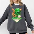 Baseball Life Style Ice Cream Drip Green Comfort Colors Sweatshirt Pepper Baseball Life Style Ice Cream Drip Green Comfort Colors Sweatshirt Pepper
