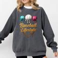 Baseball Lifestyle Drip Comfort Colors Sweatshirt Pepper