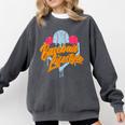 Baseball Lifestyle Home Plate Ice Cream Drip Men Boys Kids Comfort Colors Sweatshirt Pepper