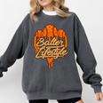 Baseball Lifestyle Home Plate Orange Ice Cream Drip Men Boys Comfort Colors Sweatshirt Pepper Baseball Lifestyle Home Plate Orange Ice Cream Drip Men Boys Comfort Colors Sweatshirt Pepper