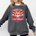 Baseball Is My Love Language Valentine Comfort Colors Sweatshirt Pepper