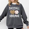 Baseball Mama For Baseball Mom Leopard Game Day Comfort Colors Sweatshirt Pepper