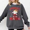 Baseball Mama Sports Mom Baseball Valentine Drip Girls Women Comfort Colors Sweatshirt Pepper