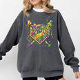 Baseball Mardi Gras Home Plate Ice Cream Drip Carnival Mask Comfort Colors Sweatshirt Pepper Baseball Mardi Gras Home Plate Ice Cream Drip Carnival Mask Comfort Colors Sweatshirt Pepper