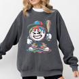 Baseball Mascot Attitude Graffiti Splash Bat Cap Comfort Colors Sweatshirt Pepper Baseball Mascot Attitude Graffiti Splash Bat Cap Comfort Colors Sweatshirt Pepper