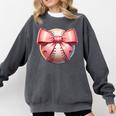 Baseball Mom Coquette Pink Bow Baseball Mom Comfort Colors Sweatshirt Pepper Baseball Mom Coquette Pink Bow Baseball Mom Comfort Colors Sweatshirt Pepper