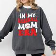In My Baseball Mom Era Cute Groovy Baseball Comfort Colors Sweatshirt Pepper