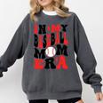 In My Baseball Mom Era Groovy Mom Comfort Colors Sweatshirt Pepper