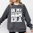 In My Baseball Mom Era Groovy Retro Comfort Colors Sweatshirt Pepper