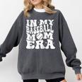 In My Baseball Mom Era Retro Groovy Baseball Raglan Baseball Tee Comfort Colors Sweatshirt Pepper