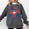 In My Baseball Mom Era Smile Face Retro Comfort Colors Sweatshirt Pepper