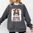 Baseball Mom Game Day Messy Bun Leopard Mother's Day Comfort Colors Sweatshirt Pepper Baseball Mom Game Day Messy Bun Leopard Mother's Day Comfort Colors Sweatshirt Pepper