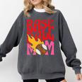 Baseball Mom Game Day Trendy Pink Leopard Mama Premium Comfort Colors Sweatshirt Pepper
