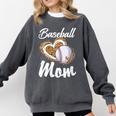 Baseball Mom Grandma Leopard Baseball Lover Fan Comfort Colors Sweatshirt Pepper