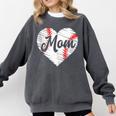 Baseball Mom Heart Mother's Day Mom Grandma Mama Boys Girls Comfort Colors Sweatshirt Pepper