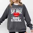Baseball Mom Humor I Teach My Kids To Hit And Steal Comfort Colors Sweatshirt Pepper Baseball Mom Humor I Teach My Kids To Hit And Steal Comfort Colors Sweatshirt Pepper