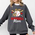 Baseball Mom Leopard Heart Mother's Day Girls Comfort Colors Sweatshirt Pepper Baseball Mom Leopard Heart Mother's Day Girls Comfort Colors Sweatshirt Pepper