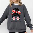 Baseball Mom Leopard Messy Bun Game Day Comfort Colors Sweatshirt Pepper Baseball Mom Leopard Messy Bun Game Day Comfort Colors Sweatshirt Pepper