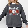 Baseball Mom Leopard Sports Players Mother's Day Comfort Colors Sweatshirt Pepper