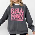 Baseball Mom Pride Heart And Bat Love Game Day Comfort Colors Sweatshirt Pepper