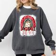 Baseball Mom Rainbow Boho Mommy Comfort Colors Sweatshirt Pepper