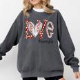 Baseball Mom Shirt Heart Love Baseball Nannylife Comfort Colors Sweatshirt Pepper