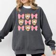 Baseball Mom Sister Tween Teen Girl Girly Pink Bow Preppy Comfort Colors Sweatshirt Pepper
