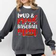 Baseball Mom Sport Mommy Baseball Mama Mother's Day Comfort Colors Sweatshirt Pepper