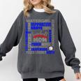 Baseball Mom Traits For Great Mothers Grey And Blue Comfort Colors Sweatshirt Pepper