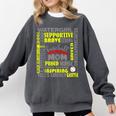 Baseball Mom Traits For Great Mothers Grey And Yellow Comfort Colors Sweatshirt Pepper