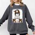 Baseball Mom Women Messy Bun Leopard Mother's Day Comfort Colors Sweatshirt Pepper Baseball Mom Women Messy Bun Leopard Mother's Day Comfort Colors Sweatshirt Pepper