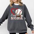 Baseball Nona Family Matching Cute Baseball Lover Comfort Colors Sweatshirt Pepper