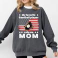 My Baseball Player Calls Me Mom Baseball Mom Comfort Colors Sweatshirt Pepper