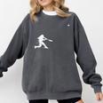 Baseball Player Home Run Team Sport Lover Softball Family Premium Tri-Blend Comfort Colors Sweatshirt Pepper