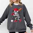 Baseball Skeleton Halloween Playing Comfort Colors Sweatshirt Pepper Baseball Skeleton Halloween Playing Comfort Colors Sweatshirt Pepper